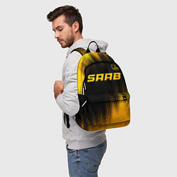 Рюкзак Saab - gold gradient: символ сверху, цвет: 3D-принт — фото 2