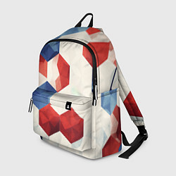 Рюкзак Белые синие красные плиты, цвет: 3D-принт