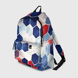 Рюкзак Плиты белые синие красные, цвет: 3D-принт