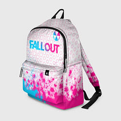 Рюкзак Fallout neon gradient style: символ сверху, цвет: 3D-принт