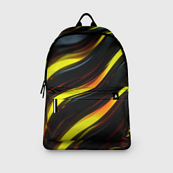 Рюкзак Черные волнистые линии, цвет: 3D-принт — фото 2