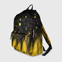 Рюкзак Желтые брызги на черном фоне