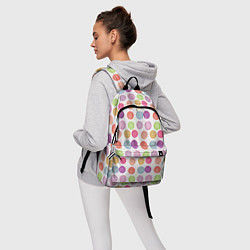 Рюкзак Цветные кружочки, цвет: 3D-принт — фото 2
