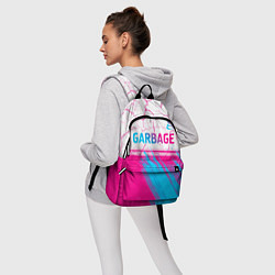 Рюкзак Garbage neon gradient style: символ сверху, цвет: 3D-принт — фото 2