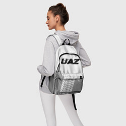 Рюкзак UAZ speed на светлом фоне со следами шин: символ с, цвет: 3D-принт — фото 2