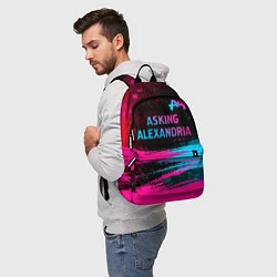 Рюкзак Asking Alexandria - neon gradient: символ сверху, цвет: 3D-принт — фото 2
