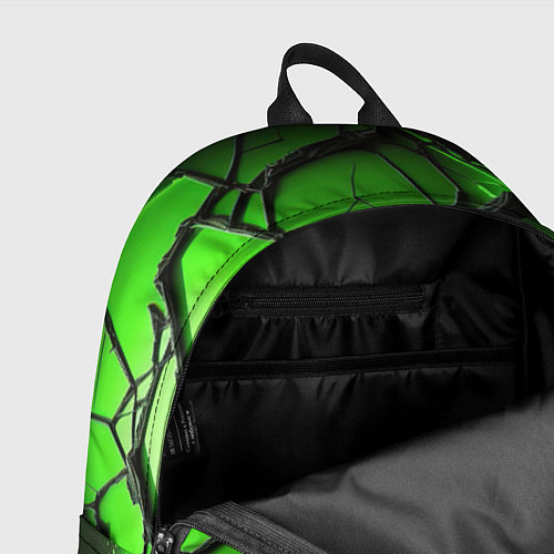 Рюкзак Зеленое треснутое стекло / 3D-принт – фото 4