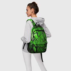 Рюкзак Зеленое треснутое стекло, цвет: 3D-принт — фото 2