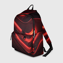 Рюкзак Красный неон абстракция, цвет: 3D-принт