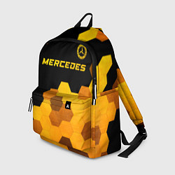 Рюкзак Mercedes - gold gradient: символ сверху, цвет: 3D-принт