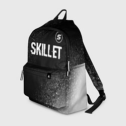 Рюкзак Skillet glitch на темном фоне: символ сверху, цвет: 3D-принт