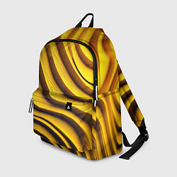 Рюкзак Желтые абстрактные полосы, цвет: 3D-принт