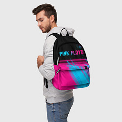 Рюкзак Pink Floyd - neon gradient: символ сверху, цвет: 3D-принт — фото 2