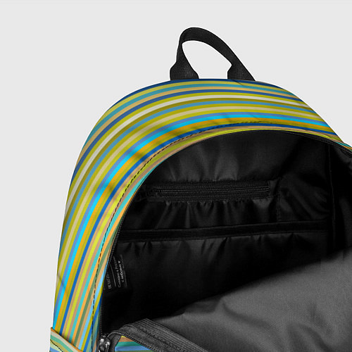 Рюкзак Горизонтальные разноцветные полосы / 3D-принт – фото 4