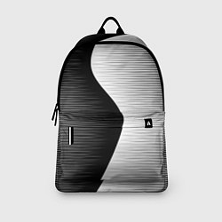 Рюкзак Черная белая абстракция зигзаг, цвет: 3D-принт — фото 2