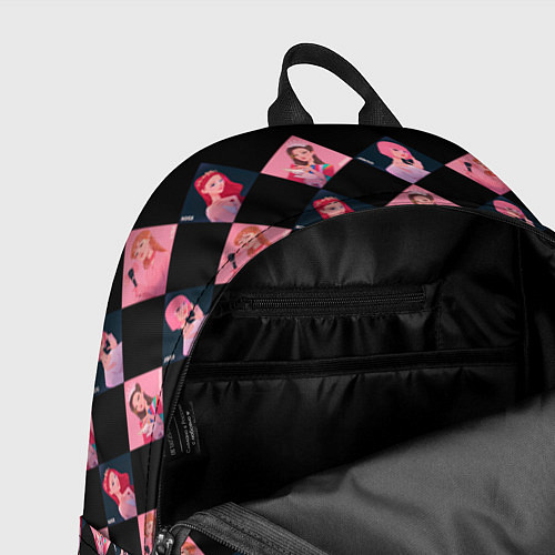 Рюкзак Клеточка black pink / 3D-принт – фото 4