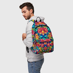 Рюкзак Зеркальный цветочный паттерн - мода, цвет: 3D-принт — фото 2