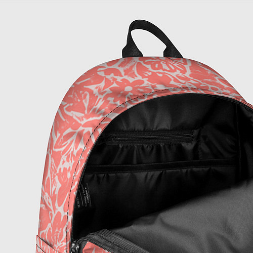 Рюкзак Цветочный персиковый / 3D-принт – фото 4