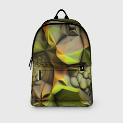 Рюкзак Зеленая объемная космическая текстура, цвет: 3D-принт — фото 2
