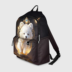 Рюкзак Белый медвежонок с фонариками, цвет: 3D-принт