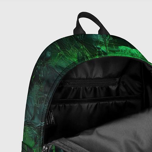 Рюкзак Зеленая объемная текстура / 3D-принт – фото 4
