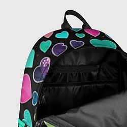 Рюкзак Сердечный принт - нейросеть, цвет: 3D-принт — фото 2