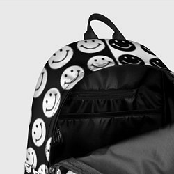 Рюкзак Smiley black and white, цвет: 3D-принт — фото 2