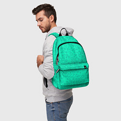 Рюкзак Звёздочки светло-зелёный, цвет: 3D-принт — фото 2