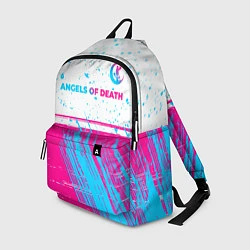 Рюкзак Angels of Death neon gradient style: символ сверху, цвет: 3D-принт