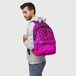 Рюкзак Объемные розовые соты, цвет: 3D-принт — фото 2