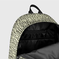 Рюкзак Текстура бледный жёлтый с чёрным, цвет: 3D-принт — фото 2