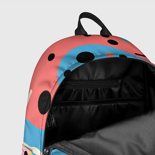 Рюкзак Абстракция с черными пятнами на разноцветном фоне / 3D-принт – фото 4