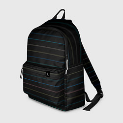 Рюкзак Разноцветные полосы на чёрном