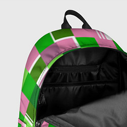 Рюкзак Ретро квадраты ванильные, цвет: 3D-принт — фото 2