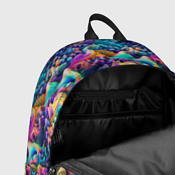 Рюкзак Разноцветные причудливые волны, цвет: 3D-принт — фото 2