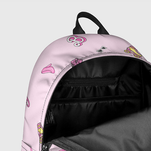Рюкзак Барби аксессуары - розовый паттерн / 3D-принт – фото 4