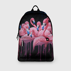 Рюкзак Стая розовых фламинго в темноте, цвет: 3D-принт — фото 2