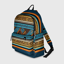 Рюкзак Этнический рисунок в горизонтальную полоску, цвет: 3D-принт