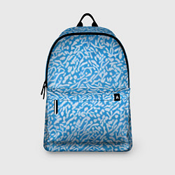 Рюкзак Белые узоры на синем фоне, цвет: 3D-принт — фото 2