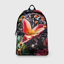 Рюкзак Красный цветок капли, цвет: 3D-принт — фото 2