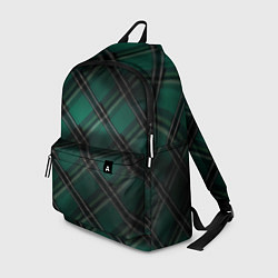 Рюкзак Тёмно-зелёная диагональная шотландская клетка