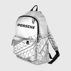 Рюкзак Porsche speed на светлом фоне со следами шин посер