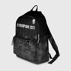 Рюкзак Cyberpunk 2077 glitch на темном фоне посередине