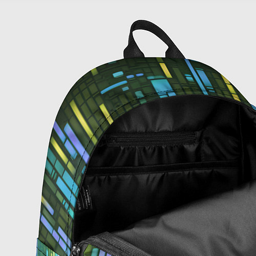 Рюкзак Неоновые полосы синие / 3D-принт – фото 4
