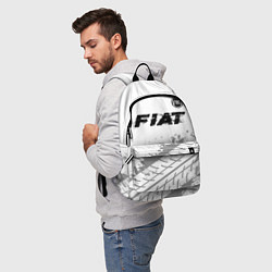Рюкзак Fiat speed на светлом фоне со следами шин посереди, цвет: 3D-принт — фото 2