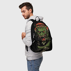 Рюкзак Зеленый дракон с открытой пастью, цвет: 3D-принт — фото 2