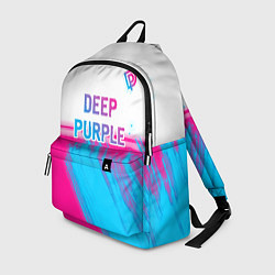 Рюкзак Deep Purple neon gradient style посередине, цвет: 3D-принт