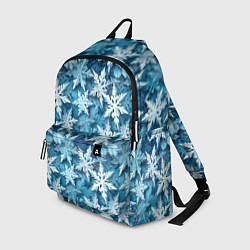 Рюкзак New Years pattern with snowflakes, цвет: 3D-принт