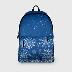 Рюкзак Текстура снежинок на синем фоне, цвет: 3D-принт — фото 2