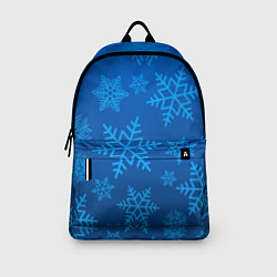 Рюкзак Голубые снежинки, цвет: 3D-принт — фото 2